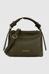 VALENTINO Torebka zielona Ring Re. Zielone torebki klasyczne Valentino by Mario Valentino, bez wzorów, bez dodatków. W wyprzedaży za 399,99 zł.