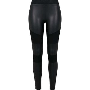 Legginsy miejskie klasyczne sztuczna skóra. Czarne legginsy Urban Classics, bez wzorów, z dżerseju. Za 127,50 zł.