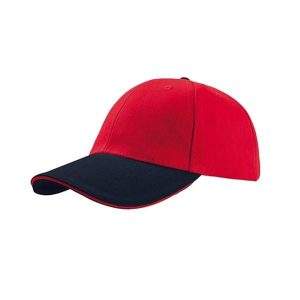 Liberty Sandwich Heavy Brush Cotton 6panelowa Czapka. Czerwone czapki ATLANTIS, bez wzorów. Za 41,99 zł.