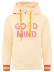Zwillingsherz Bluza "Good Mind" w kolorze brzoskwiniowym rozmiar: L. Pomarańczowe bluzy Zwillingsherz, l, bez wzorów, z kapturem. Za 148,61 zł.