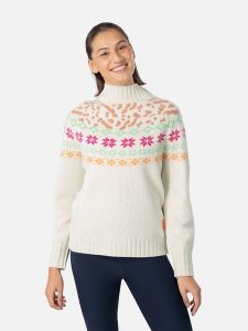 KARI TRAA Sweter "Ingrid" w kolorze białym ze wzorem rozmiar: L. Białe golfy Kari Traa, bez wzorów, z wełny. Za 184,46 zł.