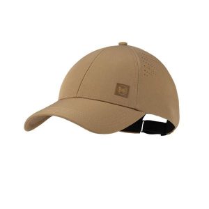 Czapka z daszkiem Buff Summit Cap. Brązowe czapki Buff, bez wzorów, z elastanu, wakacyjne. Za 148,49 zł.