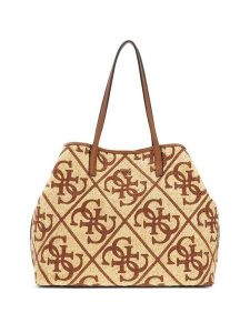 Guess Torebka 182924 Brązowy. Brązowe shopper bag Guess, z aplikacjami, bez dodatków. Za 674,99 zł.