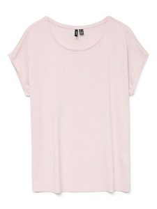 Vero Moda Koszulka w kolorze jasnoróżowym rozmiar: M. Różowe bluzki Vero Moda, m, bez wzorów, z wiskozy, klasyczne, bez kołnierzyka, bez ramiączek. Za 70,24 zł.