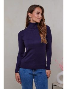 Soft Cashmere Golf w kolorze granatowym rozmiar: 38/40. Niebieskie golfy Soft Cashmere, bez wzorów, z kaszmiru. Za 100,99 zł.