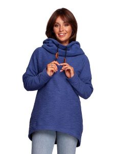 Be Wear Bluza w kolorze niebieskim rozmiar: XL. Niebieskie bluzy Be Wear, xl, bez wzorów, ze skóry, z kapturem. Za 157,73 zł.