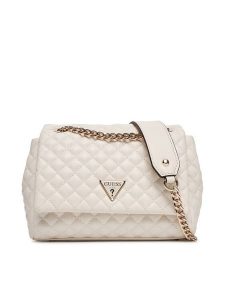 Guess Torebka Everlee HWQG86 79210 Biały. Białe torebki klasyczne Guess, z aplikacjami, ze skóry, bez dodatków. Za 449,99 zł.