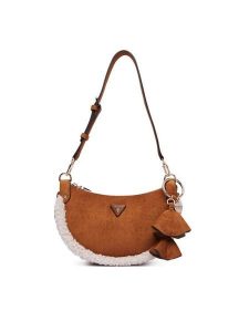 Guess Torebka Katie HWSW22 53180 Brązowy. Brązowe torebki klasyczne Guess, z aplikacjami, z materiału, bez dodatków. Za 494,99 zł.