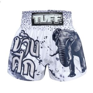 Spodenki treningowe TUFF Elephant. Białe szorty TUFF, bez wzorów, sportowe. Za 149,00 zł.