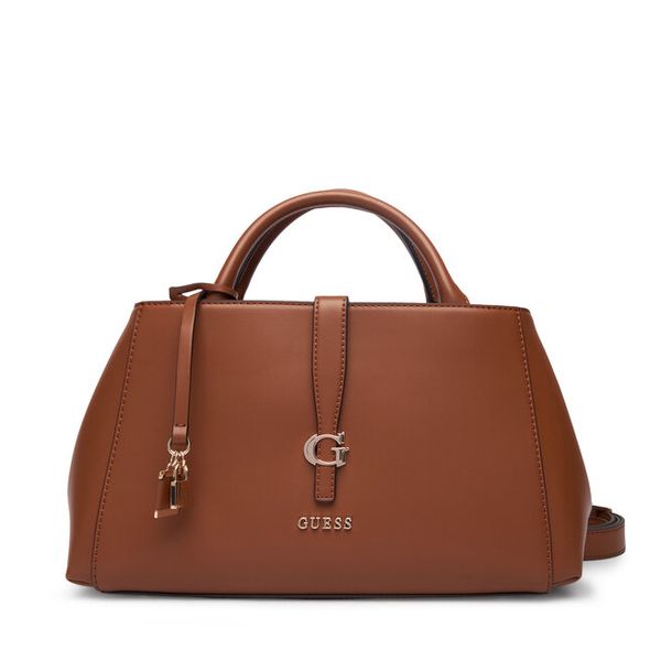 Torebka Guess. Brązowe kuferki Guess, z aplikacjami, bez dodatków. Za 373,99 zł.