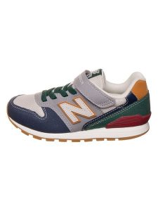 New Balance Sneakersy w kolorze niebiesko-zielono-szarym rozmiar: 18. Niebieskie trampki New Balance, bez wzorów, z gumy, bez zapięcia. Za 122,96 zł.