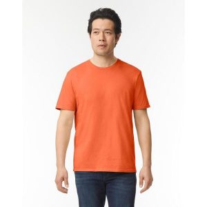 Koszulka Softstyle Dla Dorosłych Unisex. Białe bluzki GILDAN, m, bez wzorów, sportowe, bez kołnierzyka, bez ramiączek. Za 25,99 zł.