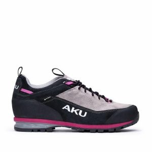 Buty sportowe trekkingowe damskie Aku Link Gore-tex. Czarne buty trekkingowe Aku, z gore-texu, bez zapięcia. Za 399,00 zł.