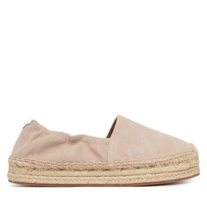 Espadryle BOSS. Czerwone espadryle Boss, bez wzorów, bez obcasa. Za 699,99 zł.