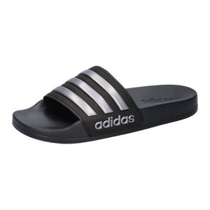 Adidas Adilette Shower K junior czarne - klapki Cloudfoam. Czarne klapki ADIDAS, bez wzorów, z materiału, bez obcasa. Za 109,00 zł.