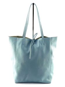 Marlon Skórzany shopper bag w kolorze błękitnym - 37 x 40 x 12 cm rozmiar: onesize. Niebieskie shopper bag Marlon, bez wzorów, z materiału, na ramię, bez dodatków. Za 218,95 zł.