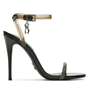 Sandały Steve Madden. Czarne sandały Steve Madden, bez wzorów, bez obcasa, na szpilce, bez zapięcia. Za 319,99 zł.