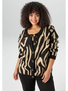 Aniston Kardigan w kolorze czarno-beżowym rozmiar: 50. Czarne kardigany Aniston. Za 86,99 zł.