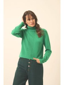 Just Cashmere Kaszmirowy golf w kolorze zielonym rozmiar: XXL. Zielone golfy Just Cashmere, bez wzorów, z kaszmiru. Za 369,84 zł.
