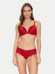 Hunkemöller Figi brazylijskie Marine 300256 Czerwony. Czerwone figi Hunkemöller, bez wzorów, z syntetyku. Za 49,99 zł.
