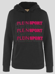 Plein Sport Bluza w kolorze czarnym rozmiar: M. Czarne bluzy Plein Sport, m, bez wzorów, z kapturem. Za 223,99 zł.