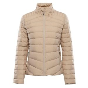 Kurtka damska puchowa Alpine Pro Retera. Brązowe kurtki Alpine Pro, bez wzorów, z puchu, bez kaptura. Za 419,00 zł.