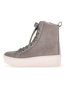 Gabor Skórzane sneakersy w kolorze szarym rozmiar: 39. Szare trampki Gabor, bez wzorów, z zamszu, za kostkę, bez zapięcia. Za 303,45 zł.