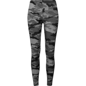 Damskie legginsy Urban Classic stripe. Czarne legginsy Urban Classics, bez wzorów, z bawełny. Za 84,65 zł.