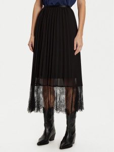 Morgan Spódnica plisowana 242-JERLAN Czarny Regular Fit. Czarne spódnice Morgan, bez wzorów, z syntetyku. Za 199,99 zł.