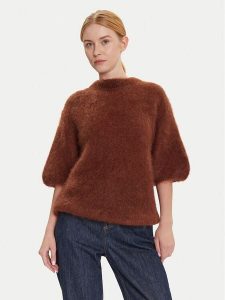 Dixie Sweter M277Y101A Brązowy Relaxed Fit. Brązowe swetry klasyczne Dixie, m, z syntetyku, bez kołnierzyka. Za 579,99 zł.