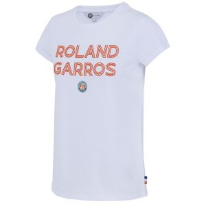 Koszulka damska Roland Garros. Białe bluzki ROLAND GARROS, bez wzorów, sportowe, bez kołnierzyka, bez ramiączek. Za 144,00 zł.