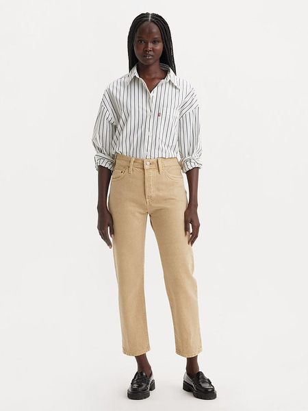 Levi's Dżinsy - Regular fit - w kolorze jasnobrązowym rozmiar: W31/L28. Brązowe jeansy Levi's®, z aplikacjami, z podwyższonym stanem. Za 215,21 zł.