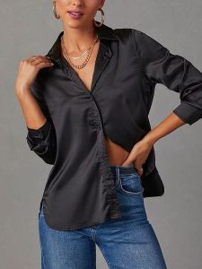 Milan Kiss Koszula w kolorze czarnym rozmiar: L. Czarne koszule Milan Kiss, l, bez wzorów, bez kołnierzyka, bez ramiączek. Za 126,99 zł.