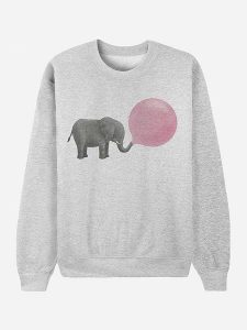 WOOOP Bluza "Jumbo Bubble Gum" w kolorze szarym rozmiar: XXL. Szare bluzy Wooop, xxl, bez wzorów, bez kaptura. Za 92,45 zł.