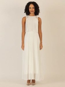 APART Sukienka w kolorze kremowym rozmiar: 34. Brązowe sukienki Apart, bez wzorów, bez kołnierzyka, bez ramiączek, maxi. Za 260,99 zł.