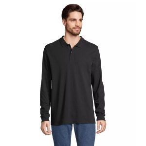 Koszulka polo z długim rękawem Sol's Planet. Czarne bluzki SOL'S, s, bez wzorów, bez kołnierzyka, bez ramiączek. Za 171,50 zł.