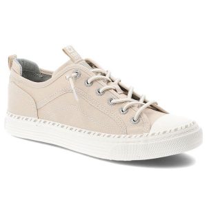 Trampki damskie Big Star, tekstylna cholewka sznurowany fason klasyczna gumowa podeszwa lekka konstrukcja minimalistyczny design, beżowe, TT274387. Białe trampki Big Star, bez wzorów, z gumy, bez zapięcia. Za 149,00 zł.