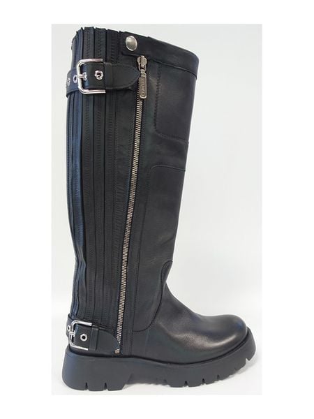 Högl Skórzane kozaki w kolorze czarnym rozmiar: 36. Czarne kozaki HÖGL, na zimę, bez wzorów, bez obcasa, bez zapięcia. Za 719,66 zł.