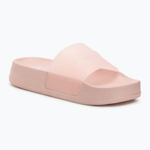 Klapki damskie U.S. Polo Assn. AMAMI009A. Brązowe klapki U.S. Polo Assn., z aplikacjami, z materiału, bez obcasa. Za 99,99 zł.