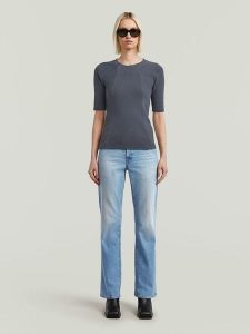 G-Star Dżinsy - Bootcut fit - w kolorze błękitnym rozmiar: W32/L32. Niebieskie jeansy G-Star, z aplikacjami, ze skóry, z podwyższonym stanem. Za 248,27 zł.