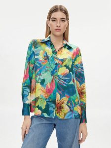 Liu Jo Koszula CA4406 TS017 Kolorowy Regular Fit. Koszule Liu Jo, bez wzorów, z syntetyku, bez kołnierzyka, bez ramiączek. Za 389,99 zł.