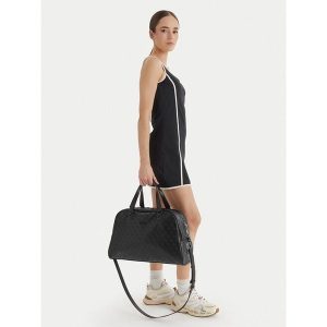 Torba weekendowa Guess. Czarne torby podróżne i sportowe Guess, z aplikacjami. Za 288,99 zł.