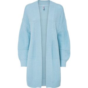 Długi sweter bez zapięcia. Czerwone długie swetry bonprix, z dzianiny. Za 122,99 zł.