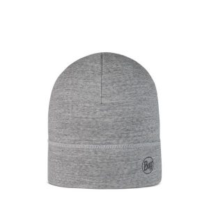 Czapka wełniana Buff Lightweight Merino Wool Hat. Szare czapki Buff, bez wzorów, z wełny, sportowe. Za 94,99 zł.