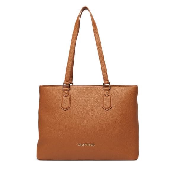 Torebka Valentino. Brązowe shopper bag Valentino, bez wzorów, bez dodatków. Za 589,99 zł.