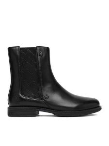 U.S. Polo Assn. Sztyblety CEO-INGRID002W/EL1 Czarny. Czarne botki U.S. Polo Assn., bez wzorów, ze skóry, bez obcasa, na płaskiej podeszwie, bez zapięcia. Za 429,99 zł.