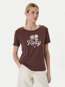Roxy T-Shirt Oceanwave ERJZT06096 Beżowy Loose Fit. Brązowe t-shirty Roxy, xl, bez wzorów, z syntetyku, bez kołnierzyka, bez ramiączek. Za 109,99 zł.