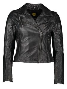 Buffalo Skórzana kurtka w kolorze czarnym rozmiar: 42. Czarne kurtki Buffalo, bez wzorów, z materiału, bez kaptura. Za 326,99 zł.