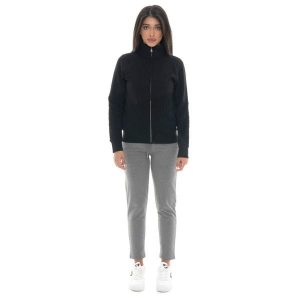 Bluza zimowa Damen ze Stehkragen und Reißverschluss, Leone 1947 Warkocz. Czarne bluzy LEONE 1947 APPAREL, na zimę, bez wzorów, z bawełny, bez kaptura. W wyprzedaży za 191,56 zł.