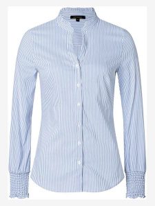 More & More Bluzka w kolorze błękitno-białym rozmiar: 36. Niebieskie bluzki More & More, bez wzorów, bez kołnierzyka, bez ramiączek. Za 83,22 zł.